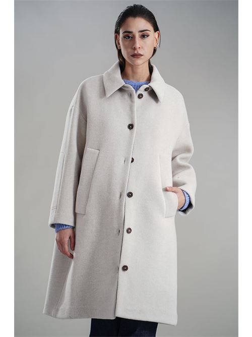 Cappotto in misto lana T_coat | T96VELOURGHIACCIO