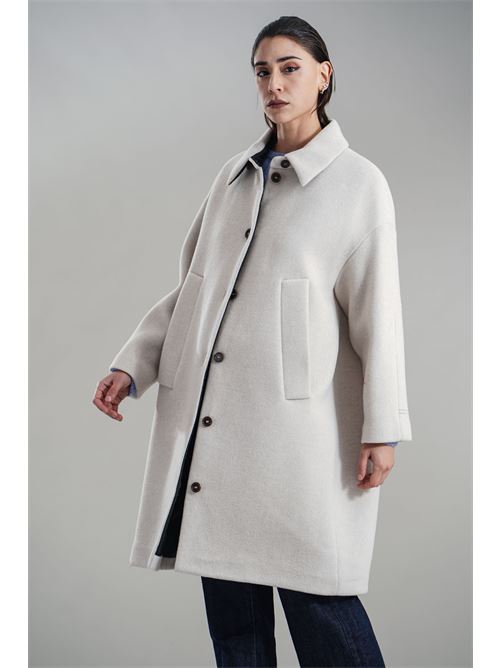 Cappotto in misto lana T_coat | T96VELOURGHIACCIO
