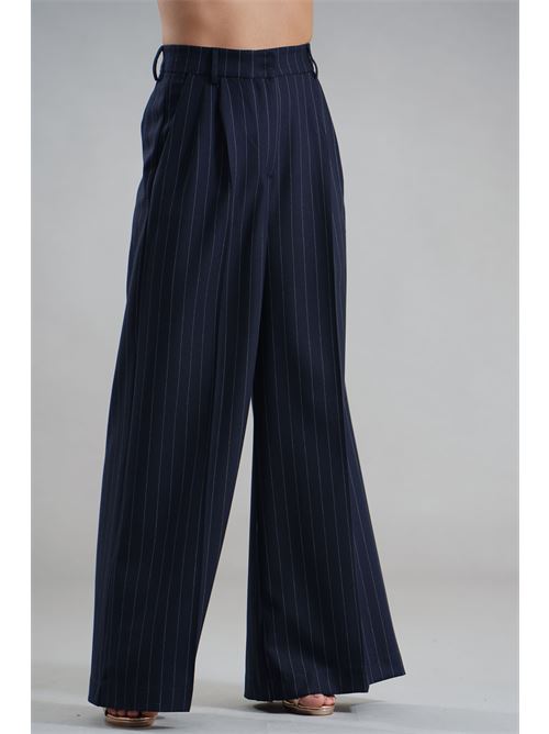 Pantalone gessato another label | MONIQUE 62GESSATO NOTTE