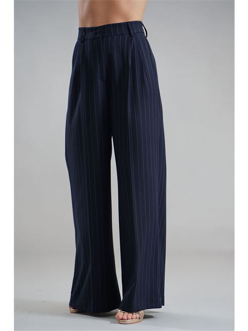 Pantalone gessato another label | MONIQUE 62GESSATO NOTTE