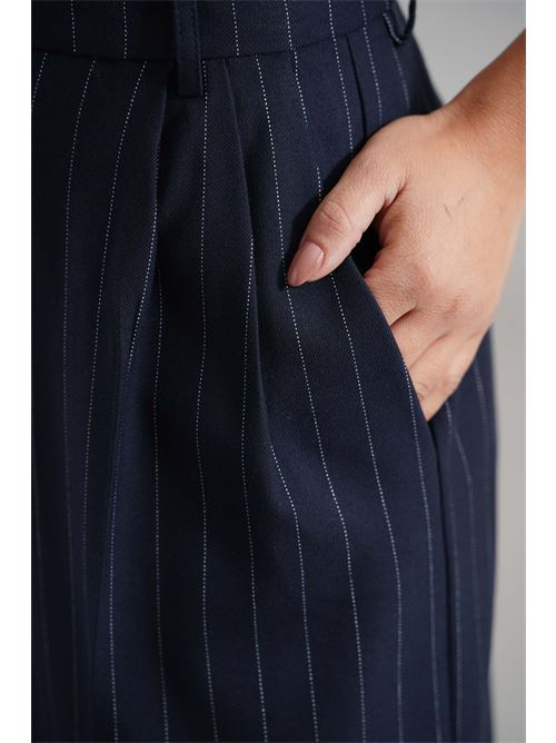 Pantalone gessato another label | MONIQUE 62GESSATO NOTTE