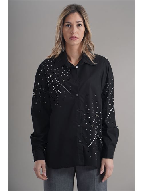 Camicia in cotone brand unique | BUW24506BLACK