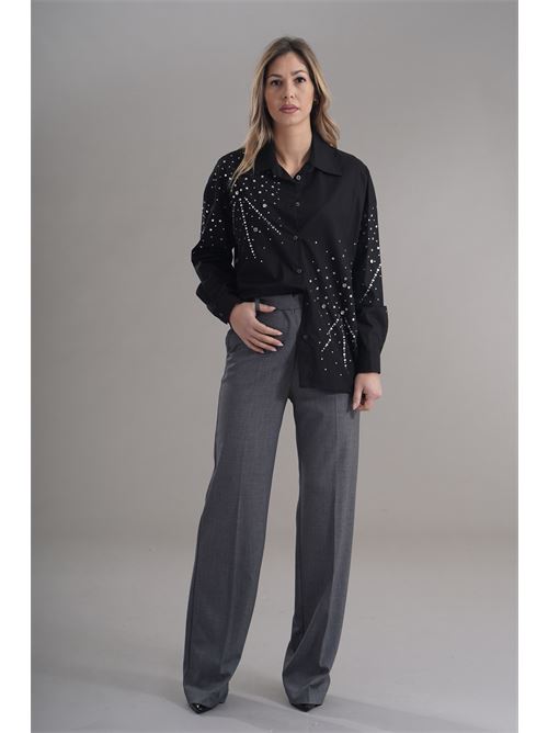 Camicia in cotone brand unique | BUW24506BLACK