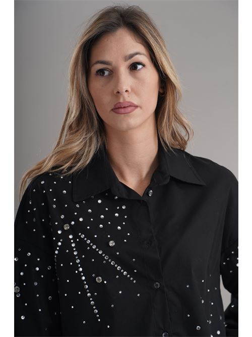 Camicia in cotone brand unique | BUW24506BLACK