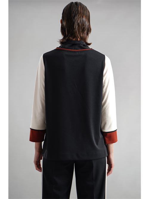 Maglia in viscosa elastica GM by Gai Mattiolo | GM3362NERO/COCCIO/BURRO