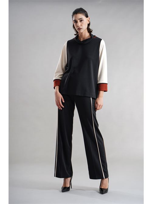Maglia in viscosa elastica GM by Gai Mattiolo | GM3362NERO/COCCIO/BURRO