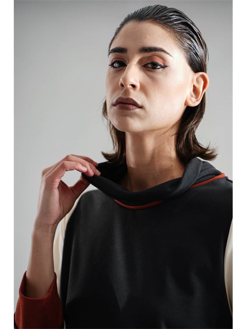 Maglia in viscosa elastica GM by Gai Mattiolo | GM3362NERO/COCCIO/BURRO