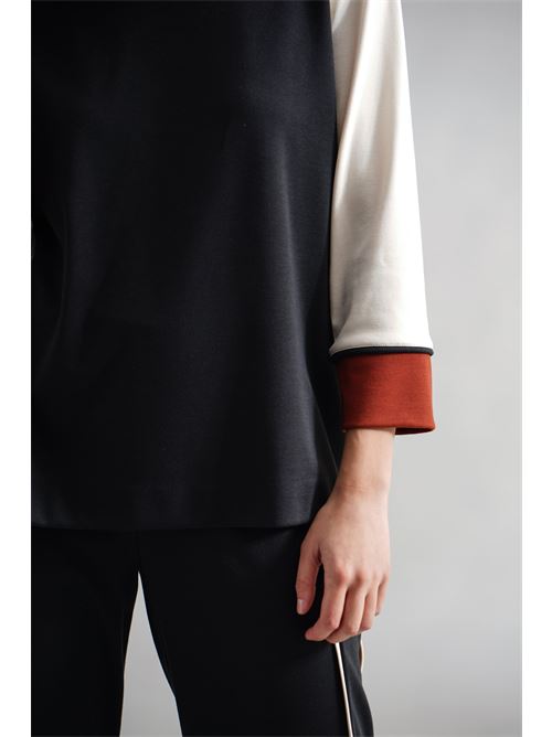 Maglia in viscosa elastica GM by Gai Mattiolo | GM3362NERO/COCCIO/BURRO