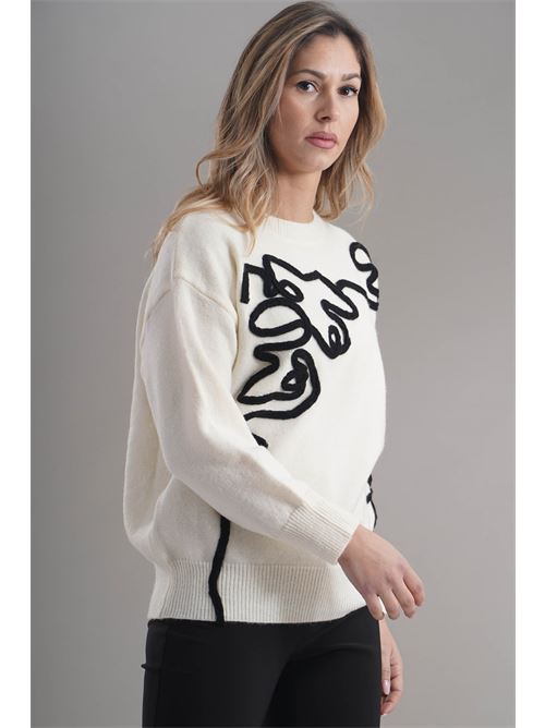 Maglia in viscosa LANACAPRINA | LC4016LATTE