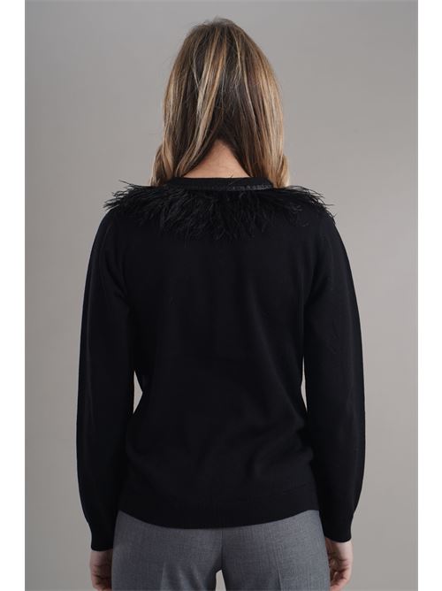 Maglia in misto lana LANACAPRINA | LC4026NERO