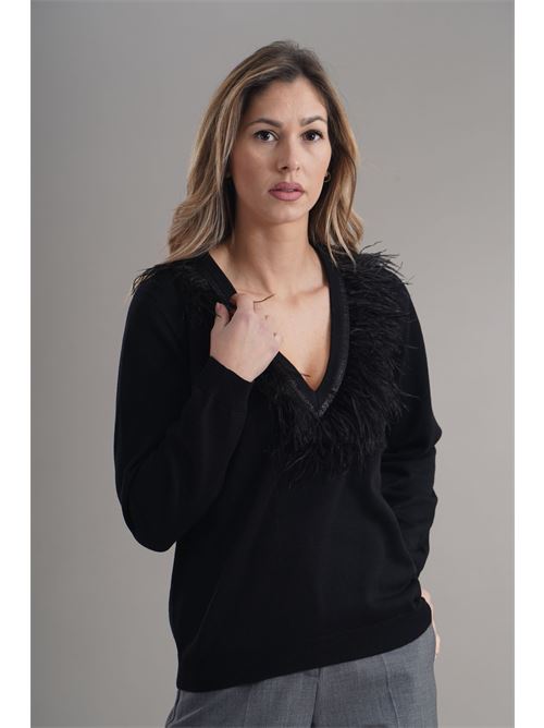 Maglia in misto lana LANACAPRINA | LC4026NERO