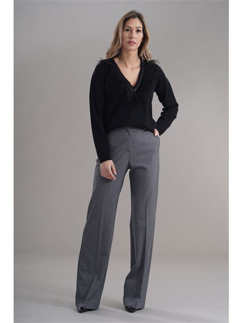 Maglia in misto lana LANACAPRINA | LC4026NERO