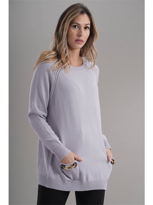 Maglia in viscosa LANACAPRINA | LC4041GRIGIO