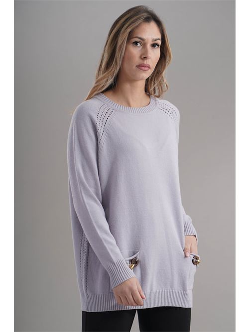 Maglia in viscosa LANACAPRINA | LC4041GRIGIO