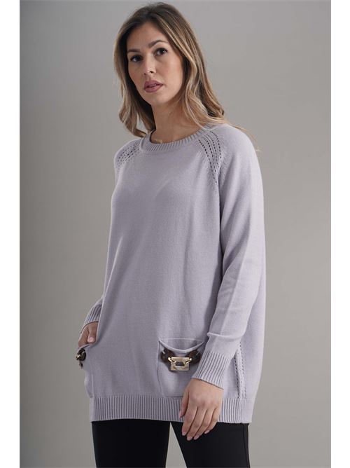 Maglia in viscosa LANACAPRINA | LC4041GRIGIO