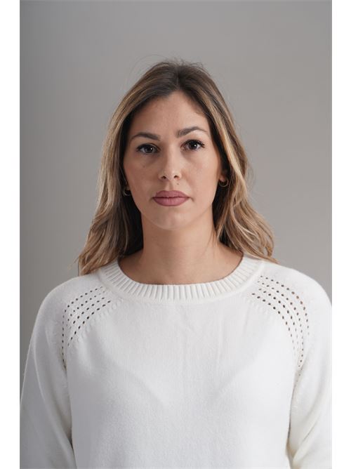 Maglia in viscosa LANACAPRINA | LC4041LATTE