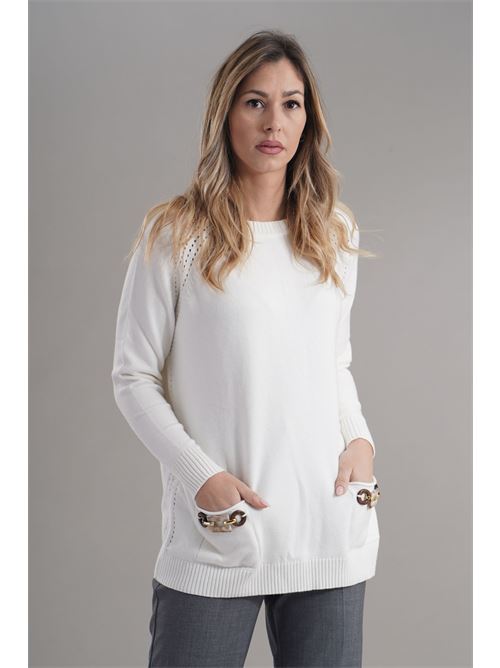 Maglia in viscosa LANACAPRINA | LC4041LATTE