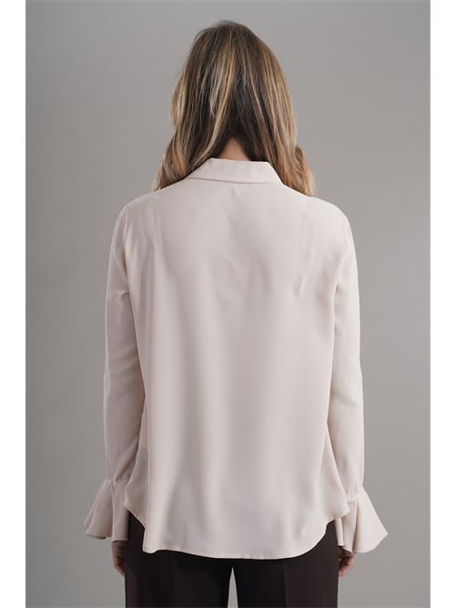 Camicia con rouches LANACAPRINA | LC4220CREMA