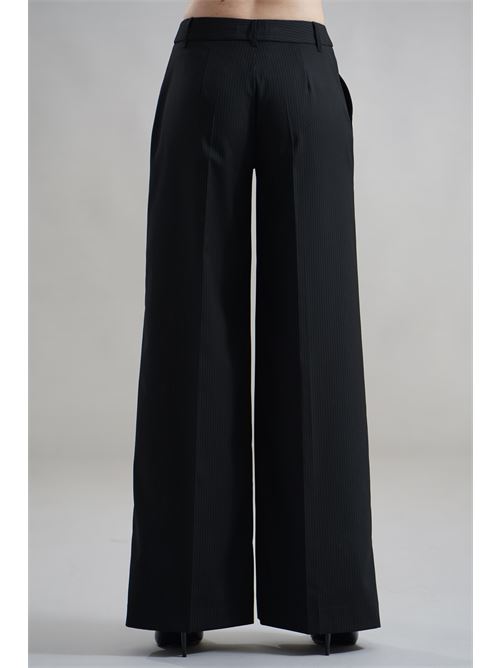 Pantalone gessato LANACAPRINA | LC4243NERO/GRIGIO