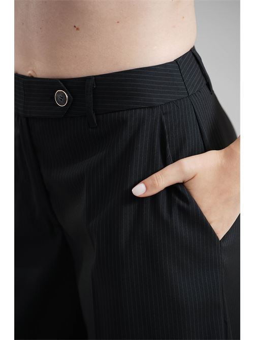 Pantalone gessato LANACAPRINA | LC4243NERO/GRIGIO