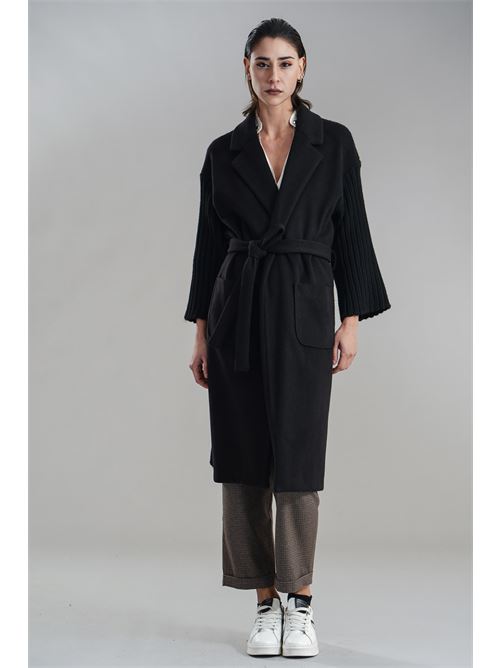 Cappotto con cintura Love To Love by Gai Mattiolo | LV1607NERO
