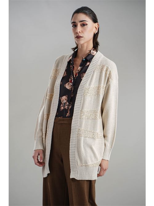 Cardigan in misto lana Love To Love by Gai Mattiolo | LV2006BEIGE