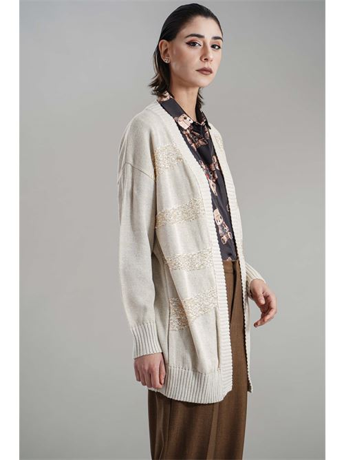 Cardigan in misto lana Love To Love by Gai Mattiolo | LV2006BEIGE