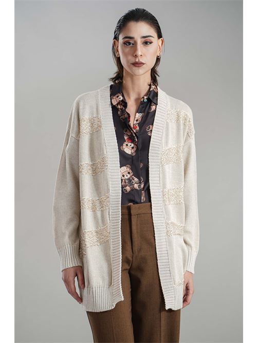 Cardigan in misto lana Love To Love by Gai Mattiolo | LV2006BEIGE