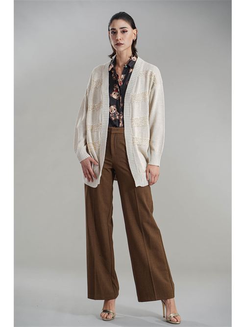 Cardigan in misto lana Love To Love by Gai Mattiolo | LV2006BEIGE