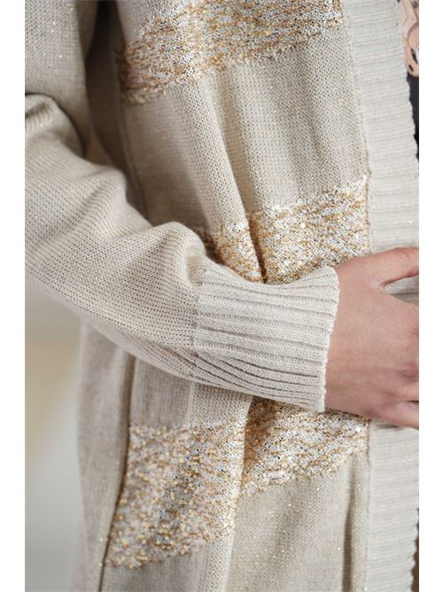 Cardigan in misto lana Love To Love by Gai Mattiolo | LV2006BEIGE