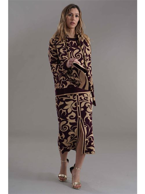 Sciarpa in misto lana Love To Love by Gai Mattiolo | LV2011BEIGE/VINO