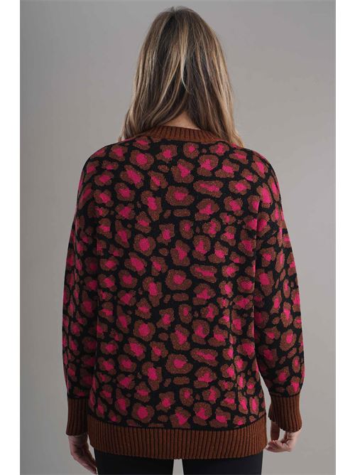 Maglia fantasia Love To Love by Gai Mattiolo | LV2016BRONZO/NERO/FUXIA