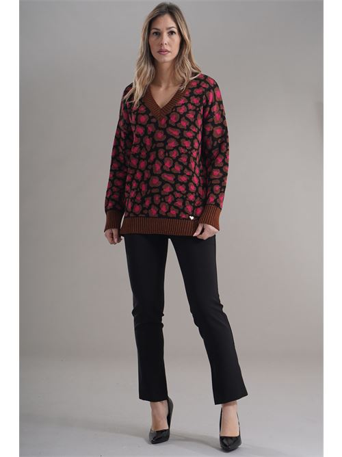 Maglia fantasia Love To Love by Gai Mattiolo | LV2016BRONZO/NERO/FUXIA