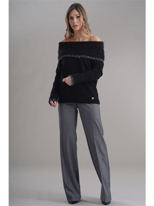 Maglia in misto lana Love To Love by Gai Mattiolo | LV2024NERO