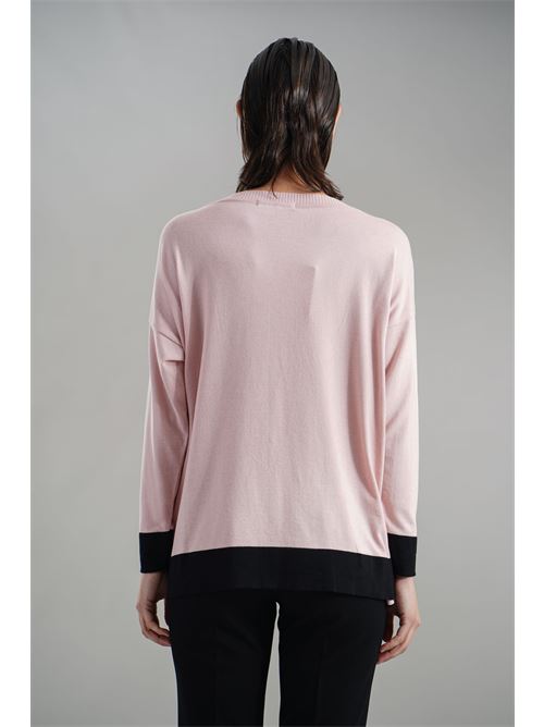 Maglia in misto lana Love To Love by Gai Mattiolo | LV2038ROSA NERO