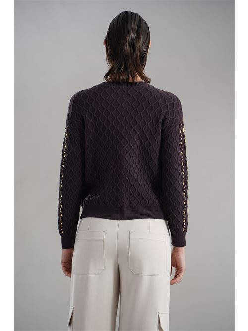 Cardigan con strass Love To Love by Gai Mattiolo | LV2044MORO