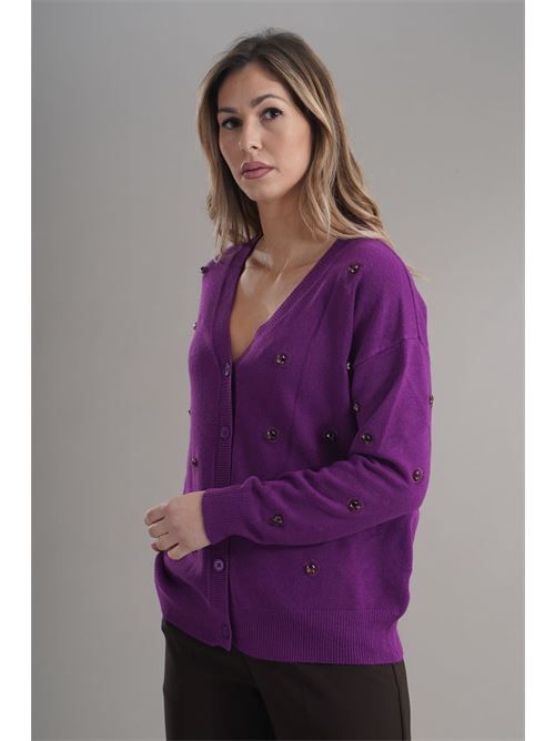 Cardigan in viscosa Love To Love by Gai Mattiolo | LV2049VIOLA
