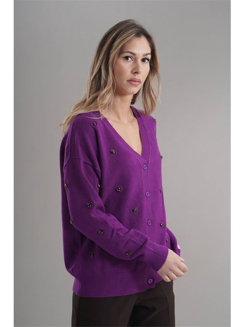 Cardigan in viscosa Love To Love by Gai Mattiolo | LV2049VIOLA