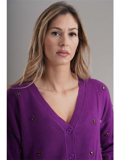 Cardigan in viscosa Love To Love by Gai Mattiolo | LV2049VIOLA