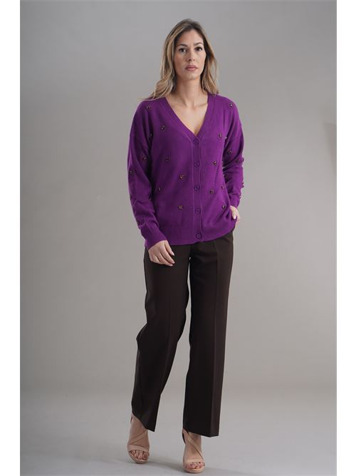 Cardigan in viscosa Love To Love by Gai Mattiolo | LV2049VIOLA