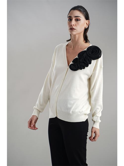 Cardigan in misto cashmere Love To Love by Gai Mattiolo | LV2053PANNA