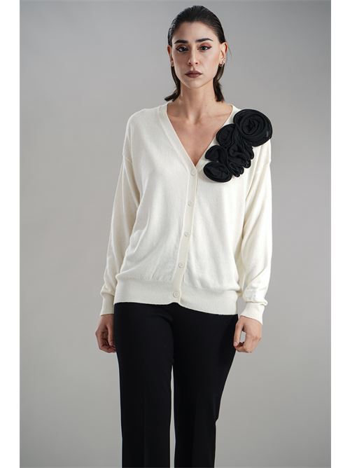 Cardigan in misto cashmere Love To Love by Gai Mattiolo | LV2053PANNA