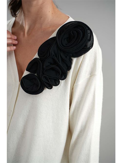 Cardigan in misto cashmere Love To Love by Gai Mattiolo | LV2053PANNA