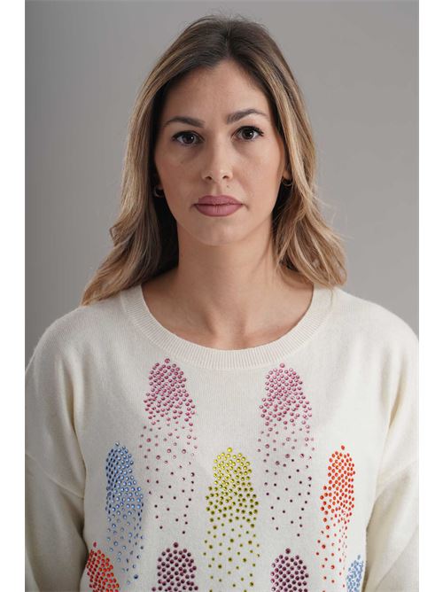 Maglia in misto cashmere Love To Love by Gai Mattiolo | LV2056PANNA