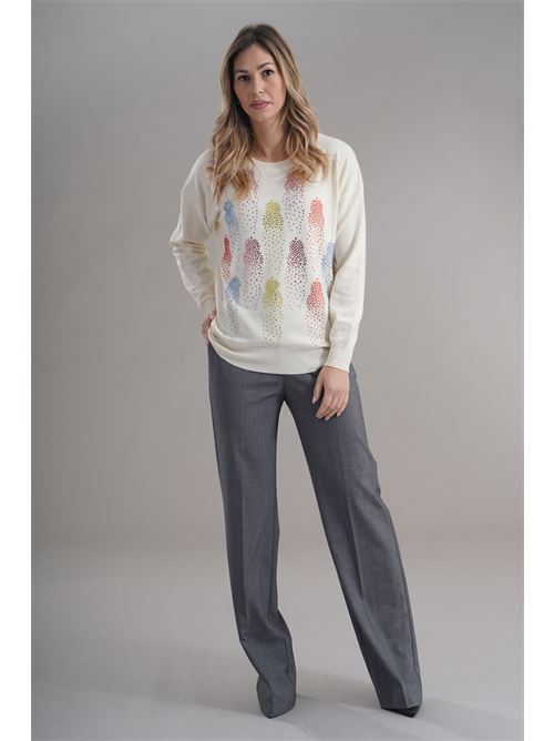 Maglia in misto cashmere Love To Love by Gai Mattiolo | LV2056PANNA
