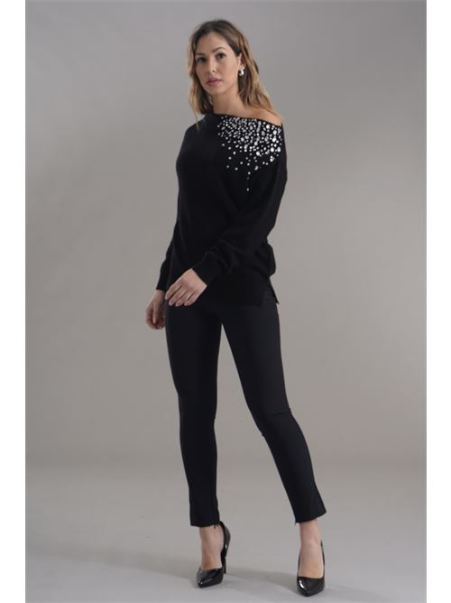 Maglia in misto cashmere Love To Love by Gai Mattiolo | LV2061NERO