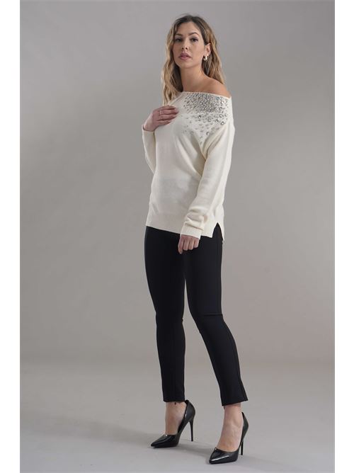 Maglia in misto cashmere Love To Love by Gai Mattiolo | LV2061PANNA