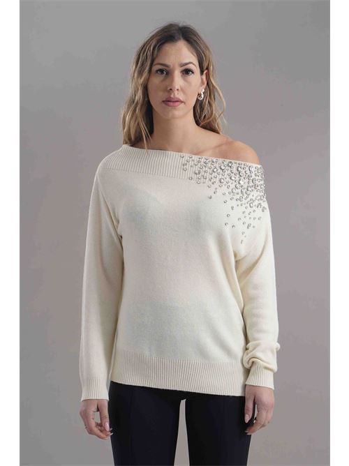 Maglia in misto cashmere Love To Love by Gai Mattiolo | LV2061PANNA