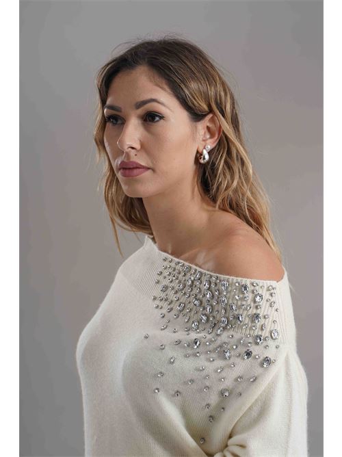 Maglia in misto cashmere Love To Love by Gai Mattiolo | LV2061PANNA