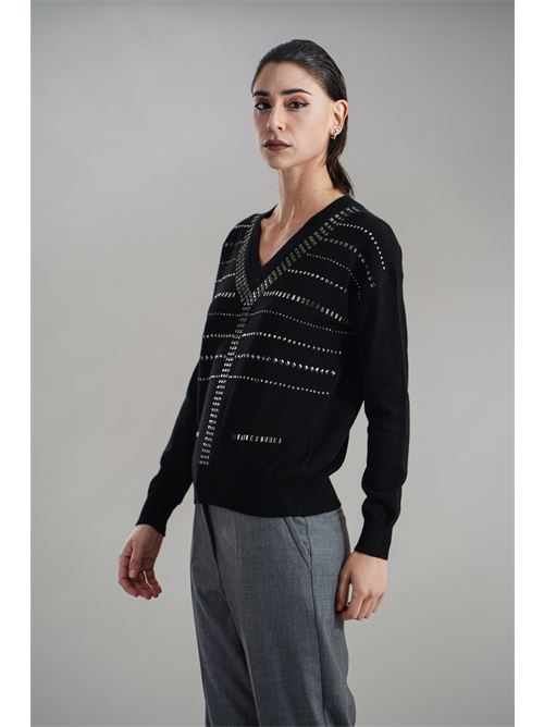 Maglia con borchie Love To Love by Gai Mattiolo | LV2066NERO